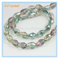 Teardrop glass beads beads green turquoise beads chain